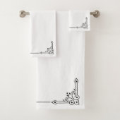 Elegante Ecken Badhandtuch Set (Insitu)