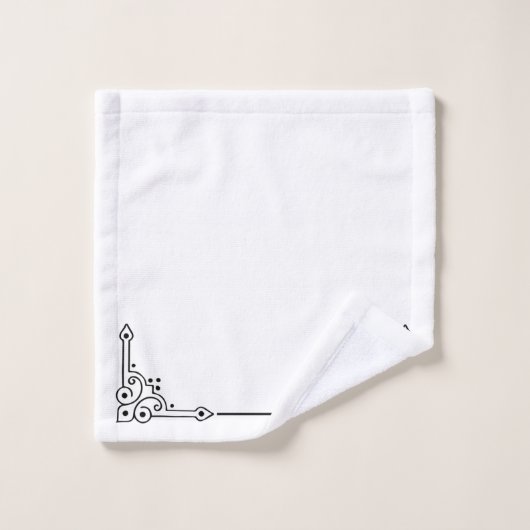 Elegante Ecken Badhandtuch Set (Waschlappen)