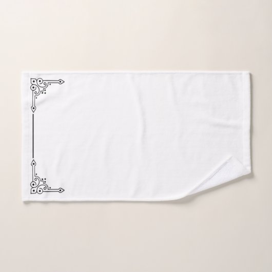 Elegante Ecken Badhandtuch Set (Handtuch)