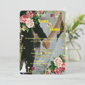 Elegante Editable Wedding Invite Card Feiertagskarte (Stehend Vorderseite)