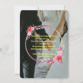 Elegante Editable Wedding Invite Card Feiertagskarte (Rückseite)