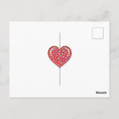 Elegante Editibale Simple Heart Design Postkarte (Rückseite)