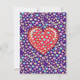 Elegante Editibale Simple Heart Design Postkarte