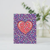 Elegante Editibale Simple Heart Design Postkarte (Stehend Vorderseite)