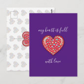 Elegante Editibale Simple Heart Design Postkarte (Vorne/Hinten)