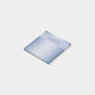 Elegante editierbare Monogramm-Schrift Blau Post-it Klebezettel