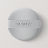 Elegante editierbare Monogramm-Schrift | Grau Button (Vorderseite)