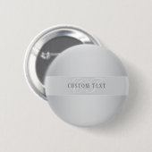Elegante editierbare Monogramm-Schrift | Grau Button (Vorne & Hinten)