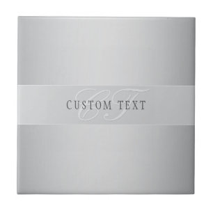 Elegante editierbare Monogramm-Schrift   Grau Fliese