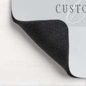 Elegante editierbare Monogramm-Schrift | Grau Mousepad (Ecke)