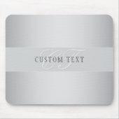 Elegante editierbare Monogramm-Schrift | Grau Mousepad (Vorne)