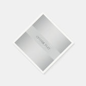 Elegante editierbare Monogramm-Schrift | Grau Serviette (Ecke)