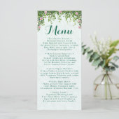 Elegante Efeu-Grün Botanische Hochzeit Tischnummer (Stehend Vorderseite)