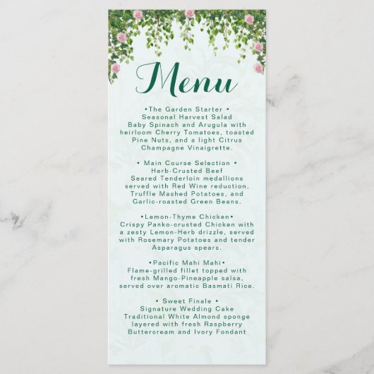 Elegante Efeu-Grün Botanische Hochzeit Tischnummer (Vorderseite)