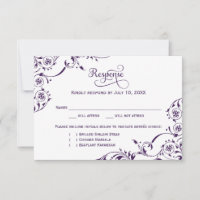 Elegante Eggplant Lila Skulpturen Hochzeit