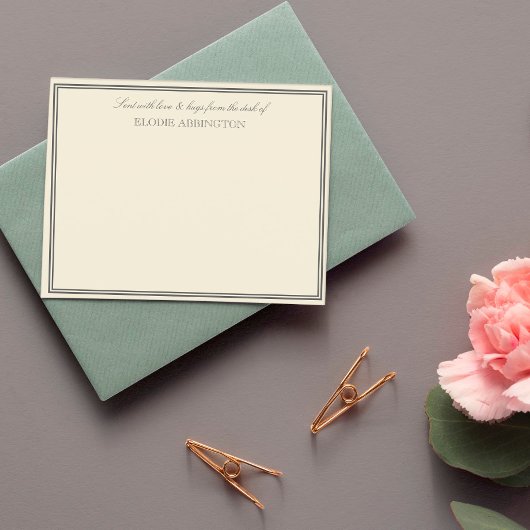 Elegante Eggshell mit Liebe & Hugs verschickt Mitteilungskarte