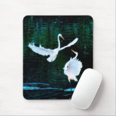 Elegante Egrets im Tanz Mousepad (Mit Mouse)