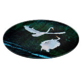 Elegante Egrets im Tanz Schneidebrett (Ecke)