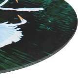 Elegante Egrets im Tanz Schneidebrett (Ecke)