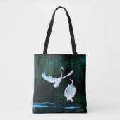 Elegante Egrets im Tanz Tasche (Vorderseite)