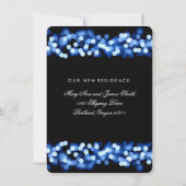 Elegante Ehe / Elopement Blue Hollywood Glam Ankündigung (Rückseite)