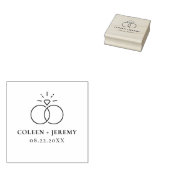 Elegante Eheringe Benutzerdefiniert Termin vormerk Gummistempel (Stempel)
