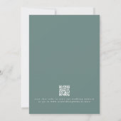 Elegante Eichenbaum-Grün-QR-Code-Südliche-Hochzeit Einladung (Rückseite)