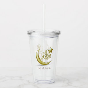 Elegante Eid Mubarak Acryltrinkbecher