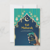 Elegante Eid Mubarak Card (Vorderseite)