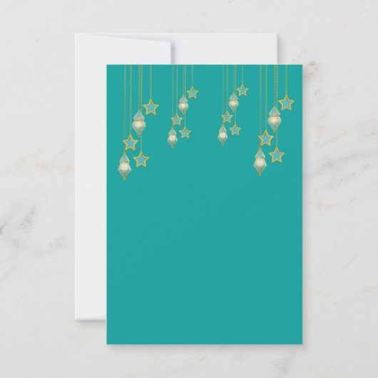 Elegante Eid Mubarak Card (Rückseite)