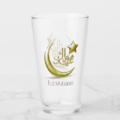Elegante Eid Mubarak Glas (Vorderseite)