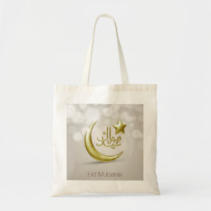 Elegante Eid Mubarak Gold Moon Star - Budget Tasch Tragetasche