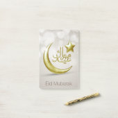 Elegante Eid Mubarak Gold Moon Star Post-it®-Notiz Post-it Klebezettel (Auf Schreibtisch)