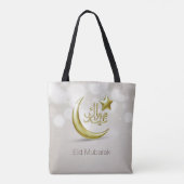 Elegante Eid Mubarak Goldener Jahrgang - Tote Beut Tasche (Rückseite)