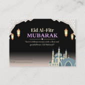 Elegante Eid Mubarak Karte (Vorderseite)