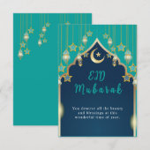 Elegante Eid Mubarak Karte (Vorne/Hinten)