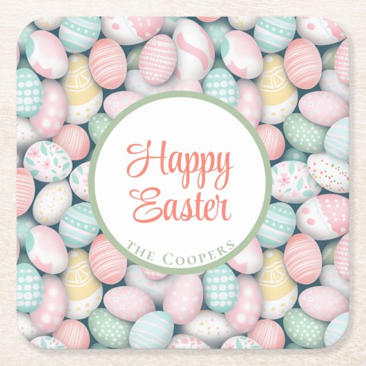 elegante Eier und Sondername Rechteckiger Pappuntersetzer (Vorderseite)