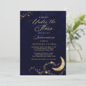 Elegante Eine Nacht unter den Sternen Quinceñera Einladung (Stehend Vorderseite)