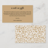 Elegante einen Hinweis auf Geschenke Hochzeit gut Begleitkarte (Vorne/Hinten)