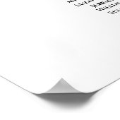 Elegante einfache 11 Tisch Hochzeitssattelkarte Poster (Ecke)