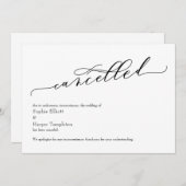 Elegante einfache abgesagte Hochzeit Einladung (Vorne/Hinten)