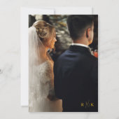 Elegante einfache anpassbare Foto-Hochzeit Einladung (Rückseite)