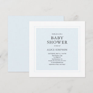 Elegante einfache Babydusche Einladung