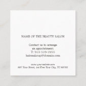 Elegante einfache Beauty Roter Golden Weißer Urlau Rabattkarte (Rückseite)