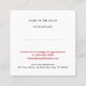 Elegante Einfache Beauty Salon Rabattkarte (Rückseite)