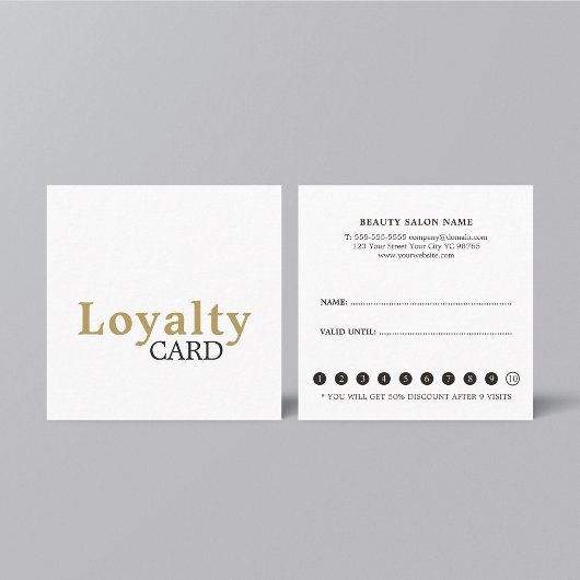 Elegante Einfache Beauty Salon Treuekarte