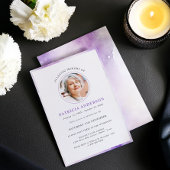 Elegante Einfache Beerdigung des Gedächtnisses Fot Einladung