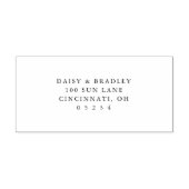 Elegante einfache benutzerdefinierte Hochzeit-Rück Permastempel (Design)