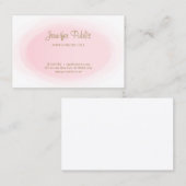 Elegante einfache berufliche moderne erröten rosa visitenkarte (Vorne/Hinten)