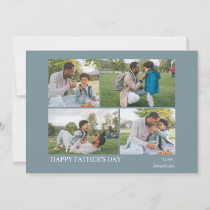 Elegante Einfache Best Vater Jeden Tag 4 Foto Feiertagskarte